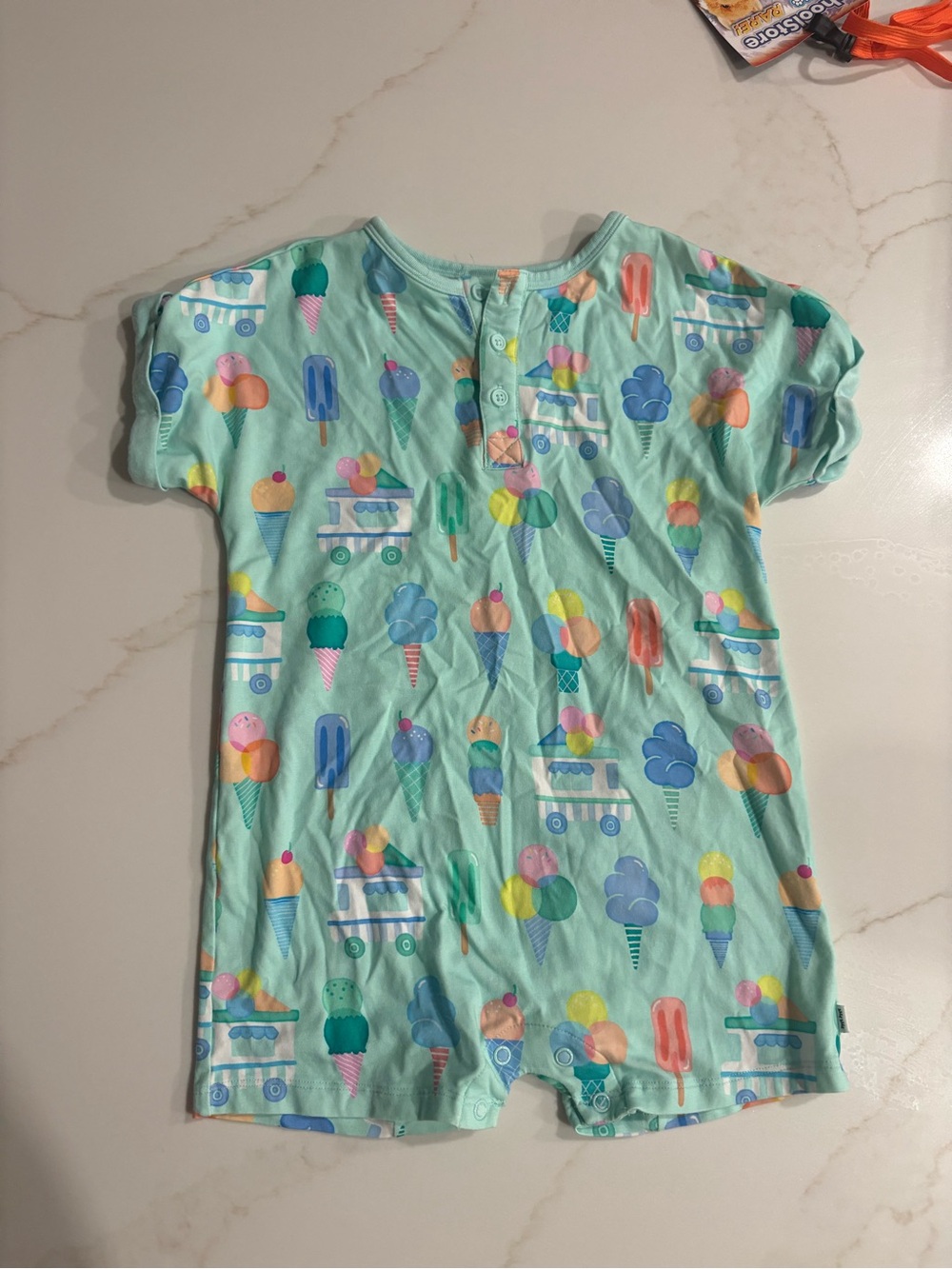 Little Sleepies Mint Ice Cream & Popsicle Short Sleeve Romper